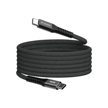 Cable USB-C Verbatim Sync & Charge - 1.2m - 60W - Negro - Magnético - 31859