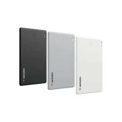 Localizador Verbatim MyFinder - Bluetooth - Compatible con Find My de Apple - 3 Piezas - Negro/Plata/Blanco - 32141