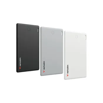 Localizador Verbatim MyFinder - Bluetooth - Compatible con Find My de Apple - 3 Piezas - Negro/Plata/Blanco - 32141