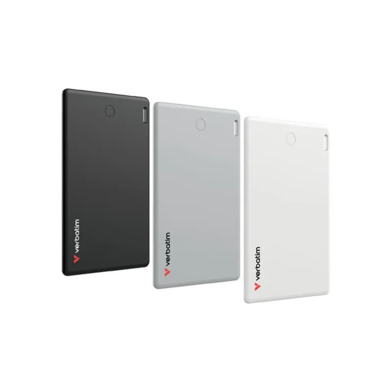 Localizador Verbatim MyFinder - Bluetooth - Compatible con Find My de Apple - 3 Piezas - Negro/Plata/Blanco - 32141