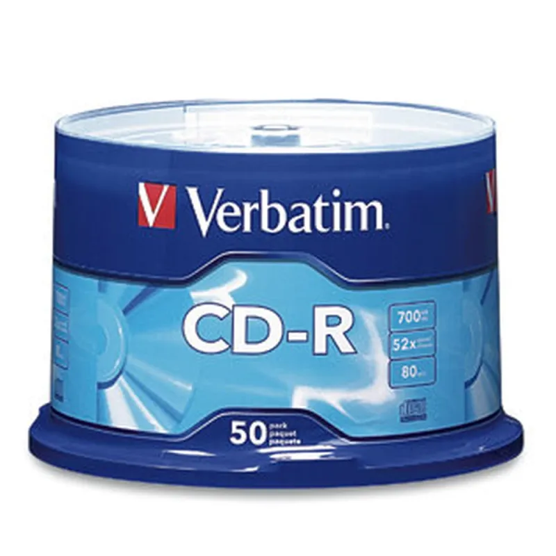 CD-R Verbatim - 52X - 700MB - Paquete de 50 Piezas - 94691