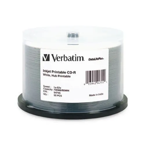 Disco CD-R Verbatim 94755 - 700 MB - 52x - 50 Piezas - 80 Minutos - 94755