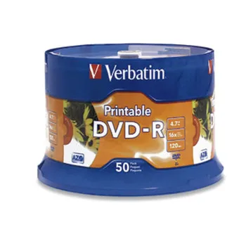 DVD-R Verbatim - 16X - 4.7GB - Paquete de 50 Piezas - 95137