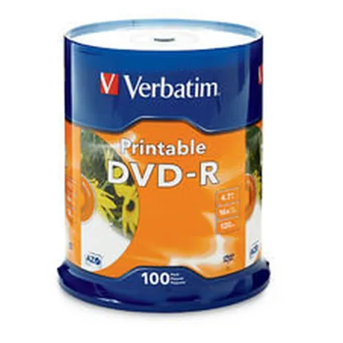 DVD-R Verbatim - 16X - 4.7GB - Paquete de 100 Piezas - 95153