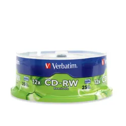 CD-RW Verbatim - 12X - 700MB - Paquete de 25 piezas - 95155 CD-RW Verbatim - 12X - 700MB - Paquete de 25 piezas - 95155