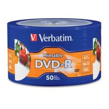 DVD-R Verbatim - 16X - 4.7GB - Paquete de 50 Piezas - 97167