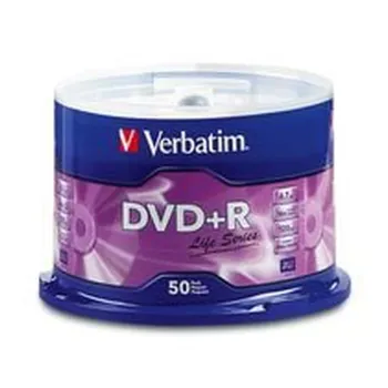 DVD+R Verbatim - 16X - 4.7GB - Paquete de 50 Piezas - 97174