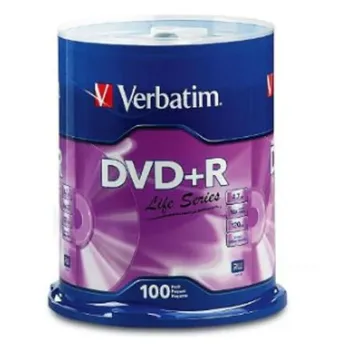 DVD+R Verbatim Life Series - Campana con 100 Piezas - 97175