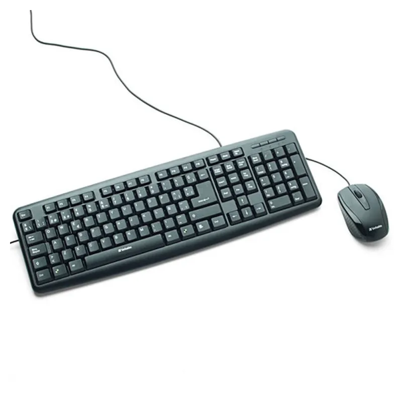 Teclado y Mouse Verbatim 98111 - Alámbricos - USB - Negro - 98111