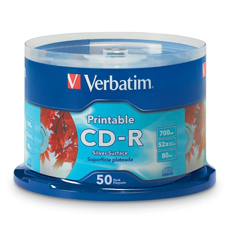 CD-R Verbatim - 52X - 700MB - Paquete de 50 Piezas - 95005