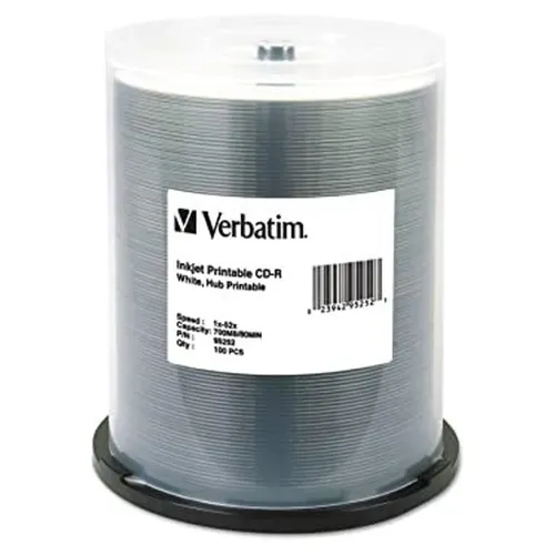 CD-R Verbatim - 52X - 700MB - Paquete de 100 Piezas - 95252