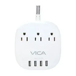 Supresor de Picos VICA EX 7P - 3 Contactos - 4 USB - VICAEX 7P Supresor de Picos VICA EX 7P - 3 Contactos - 4 USB - VICAEX 7P
