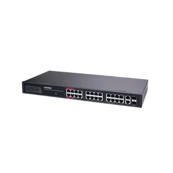 Switch Vivotek AW-GEL-285A-380 - Gigabit Ethernet - 24 Puertos PoE - 2 SFP - Gestionado - AW-GEL-285A-380