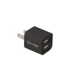 Cargador para Pared Vorago AU-106 - 5V - 2 Puertos USB - Negro - AU-106-BK