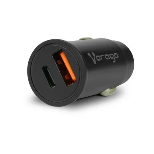 Cargador para Auto Vorago AU-305 - USB-A - USB-C - AU-305-BK Cargador para Auto Vorago AU-305 - USB-A - USB-C - AU-305-BK
