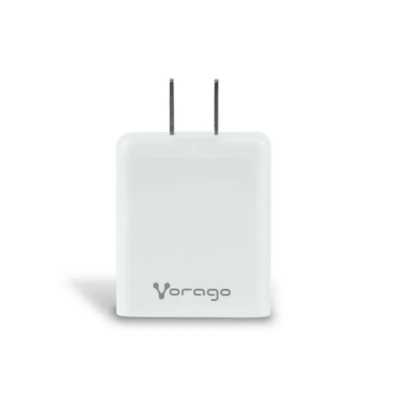 Cargador de Pared Vorago AU-350 - USB 3.0 - USB-C - Blanco - AU-350-WH