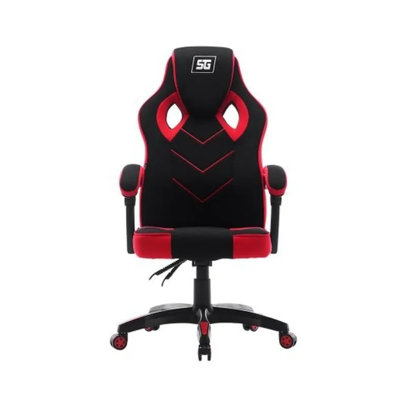 Silla Gamer Vorago Start The Game - Soporta 120 kg - Negro con Rojo - CGC301-RD