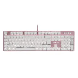 Teclado Gamer Game Factor Alámbrico Multimedia Rgb Blanco Switch Azul - KBG400-PK-BL Teclado Gamer Game Factor Alámbrico Multimedia Rgb Blanco Switch Azul - KBG400-PK-BL