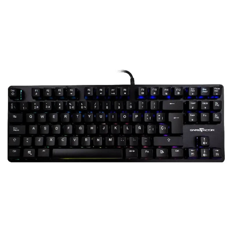 Teclado Mecánico Vorago Game Factor Kbg500 Alámbrico Usb Switch Rojo Rgb Negro - KBG500-RD