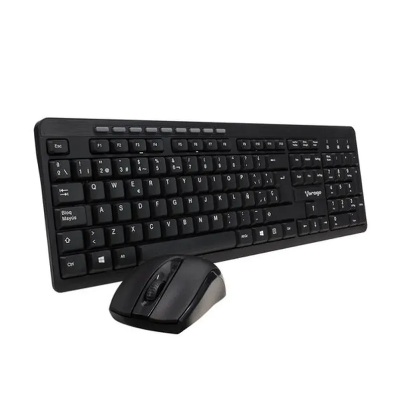 Kit de Teclado y Mouse Vorago KM-304 - Inalámbrico - USB - Multimedia - Negro - KM-304