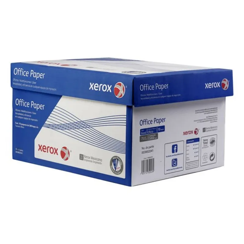 Papel Xerox Office Paper - Oficio - 10 Paquetes - 500 Hojas c/u - 3M02041
