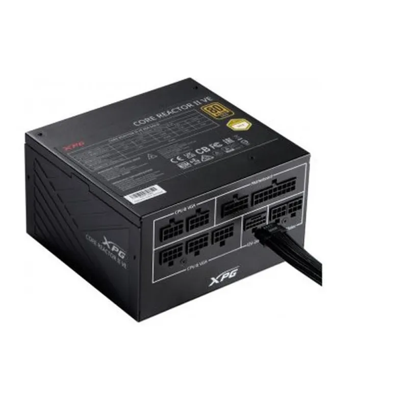 Fuente de Poder XPG CORE REACTOR II VE 80 PLUS Gold- Modular - 24-pin ATX - 120mm -650W - COREREACTORIIVE650G-BKCUS