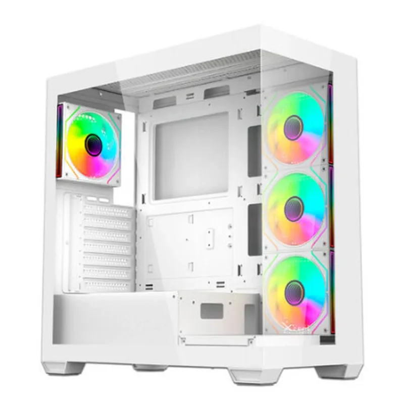 Gabinete Gamer XZeal XZ-140 - Media Torre - ATX/Micro-ATX/Mini-ITX - Panel Lateral - Blanco - XZCGB08W