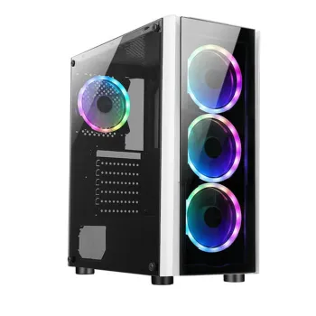 Gabinete Gamer XZeal XZ110-1 - Media Torre - ATX/Micro ATX/Mini ITX - 3x Ventiladores - Panel Lateral - Blanco - XZCGB12W