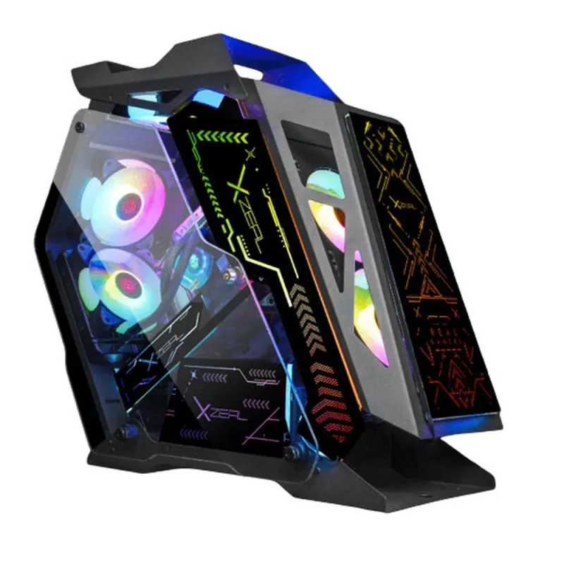 Gabinete Gamer XZeal IR02 - Micro ATX/Mini-ITX - Panel Lateral - XZGAIRRGBB