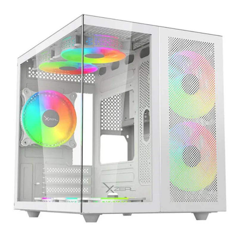Gabinete Gamer XZeal CXi1 - Mini Torre - Micro ATX/Mini ITX - Panel Lateral - Blanco - XZGAMC1W