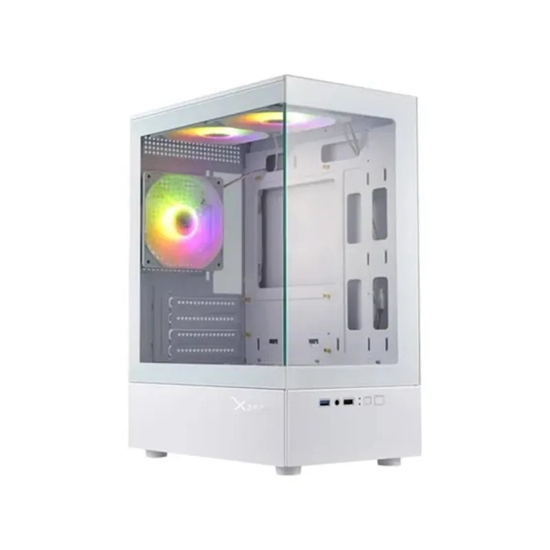 Gabinete Gamer XZeal X-Zynergy - Micro ATX/Mini ITX - 3 Ventiladores - Panel Lateral - Blanco - XZGAZNY1W