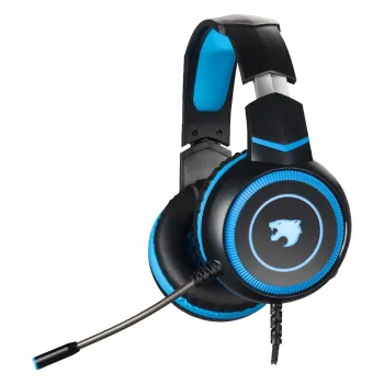 Diadema Gamer Yaguaret Quimera - Alámbrico - Micrófono - LED - Negro con Azul - HGQUIMERAYGT