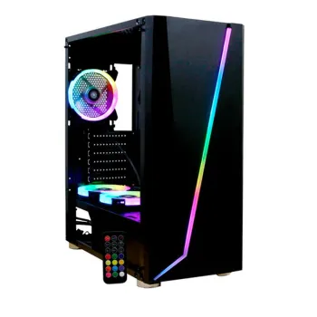 Gabinete Gamer YeYian Armageddon 2200 - Media Torre - ATX - 3x Ventiladores - Panel Lateral - RGB - YGA-68809