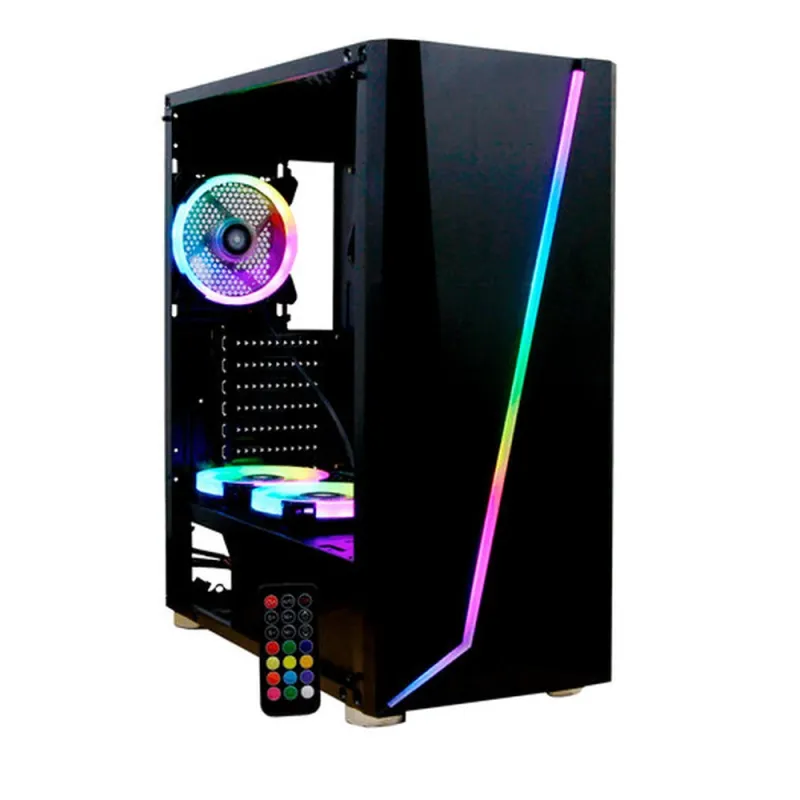 Gabinete Gamer YeYian Armageddon 2200 - Media Torre - ATX - 3x Ventiladores - Panel Lateral - RGB - YGA-68809