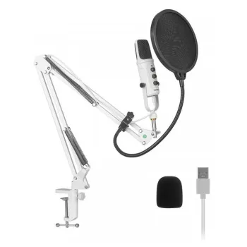 Kit de Micrófono YeYian Agile NL - Alámbrico - USB - 80 a 20000 Hz - Blanco - YSA-UCHQ-02