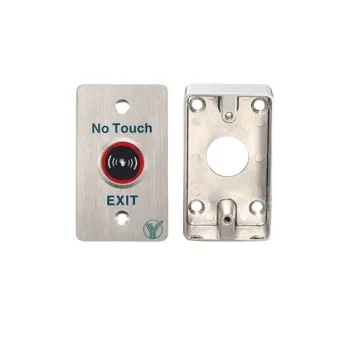 Botón Liberador YLI KITISK841BLED800AM - Sin Contacto - Sensor Infrarrojo - Detección Ajustable - Caja de Metal - KITISK841BLED/MBB800AM