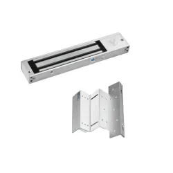 Paquete de cerradura y soporte de fijación YLI YM180NLEDPACK - Cerradura Magnética - 180kg fuerza de sujeción - Soporte de fijación ZL - YM-180N(LED) + MBK-180NZL