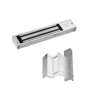 Paquete de cerradura y soporte de fijación YLI YM180NLEDPACK - Cerradura Magnética - 180kg fuerza de sujeción - Soporte de fijación ZL - YM-180N(LED) + MBK-180NZL