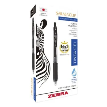 Bolígrafo Zebra Sarasa Clip Rollerball - 0.7mm - Rojo - 6 Piezas - 808RJOMDC006