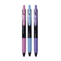 Bolígrafo Retráctil Zebra - Sarasa Decoshine - Punto Fino 0.5 - Grip de Goma - 3 Colores Pastel - Blíster - 809PSTFNB003