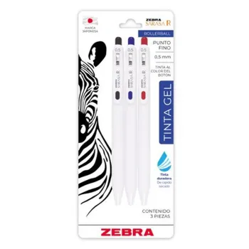 Bolígrafo Zebra Sarasa 815STOFNB003 - 0.5mm - 3 Piezas - 815STOFNB003