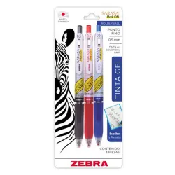 Boligrafo Zebra Sarasa Mark On - 0.5mm - 3 Piezas - 817STOFNB003 Boligrafo Zebra Sarasa Mark On - 0.5mm - 3 Piezas - 817STOFNB003