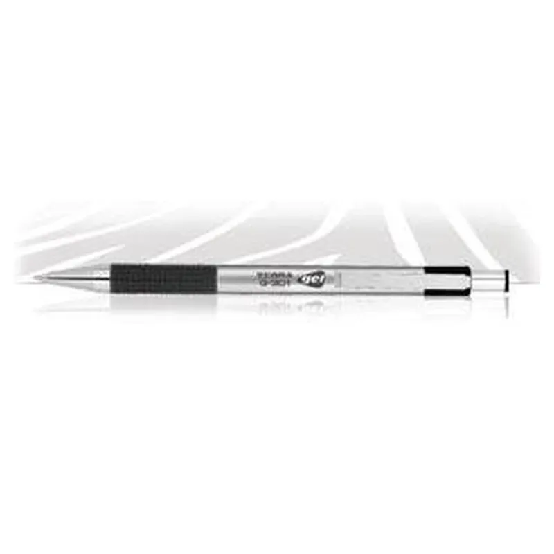 Boligrafo Zebra Rollerball G-301 Gel - 0.7mm - Metálico - Negro - 12 piezas - 8904-00
