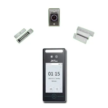 Paquete de Control de Acceso ZKTeco SFV4L1ACPack - Control de Acceso SpeedFaceV4L - Botón de Salida K11 - Cerradura Magnética LM2805 - FACEV4L1DPACK