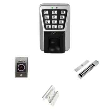 Control de Acceso Profesional ZKTeco MA500PAK - Control de Acceso Profesional de Huella - Incluye Contrachapa Magnética - Soporte de Fijación Tipo ZL - Botón de Salida - MA500PAK