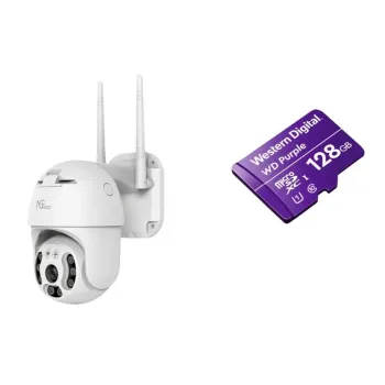 Cámara IP ZKTeco NGC4200 - 3MP - Lente 3.6mm - IR 20M - Wi-Fi - Ethernet - Incluye Memoria de 128GB Micro SDXC - NGTECO C4200 WITH SD CARD