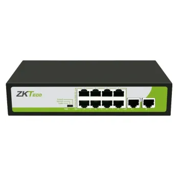 Switch ZKTeco PE082-120-C - Fast Ethernet - 10 Puertos - Soporta 8 PoE - No Gestionado - PE082-120-C