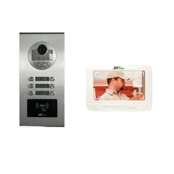 Paquete de Videoportero ZKTeco VE06A01PAQ7P - Videoportero VE06A01 - Monitor VDPIB3 - 7" - VE06A01PAQ7P