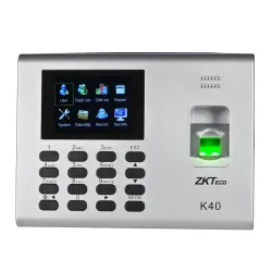 Control de Acceso ZKTeco K40 - 1,000 Huellas - 80,000 Registros - TCP/IP - USB-Host - K40 Control de Acceso ZKTeco K40 - 1,000 Huellas - 80,000 Registros - TCP/IP - USB-Host - K40