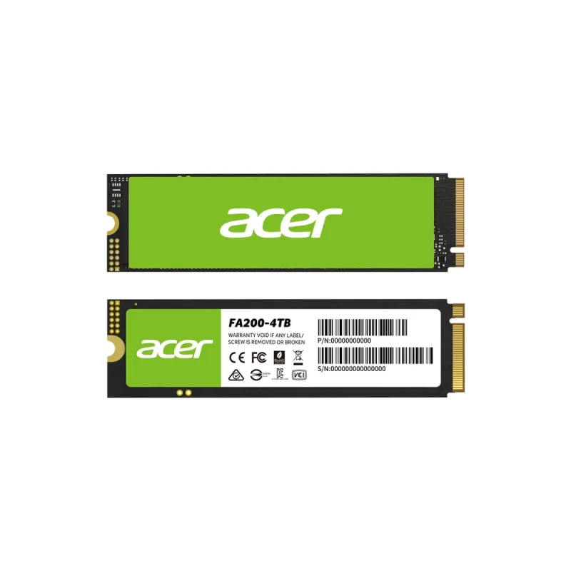 Unidad de Estado Sólido Acer FA200 - M.2 2280 - 4TB - PCI-E 4.0 - BL.9BWWA.150